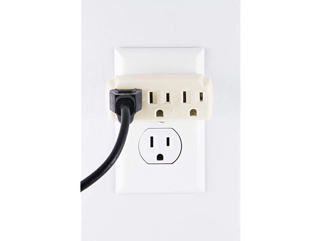 3Outlet Adapter Wall Tap Outlet Expander 3 Prong Outlet Indoor Rated UL ...