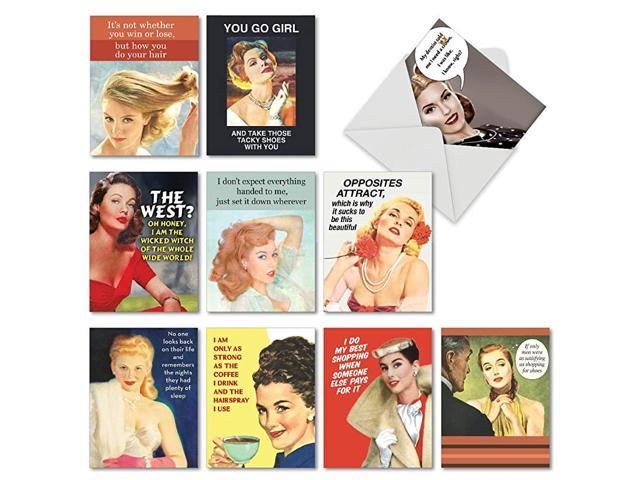 10 Funny Birthday Cards Assorted 4 X 512 Inch Adult Retro Assortment Boxed Greeting Cards With