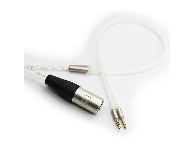 FogCityAudio Balanced 4 Pin XLR cable HIFIMAN Sundara HE400i 5ft Silver Line 