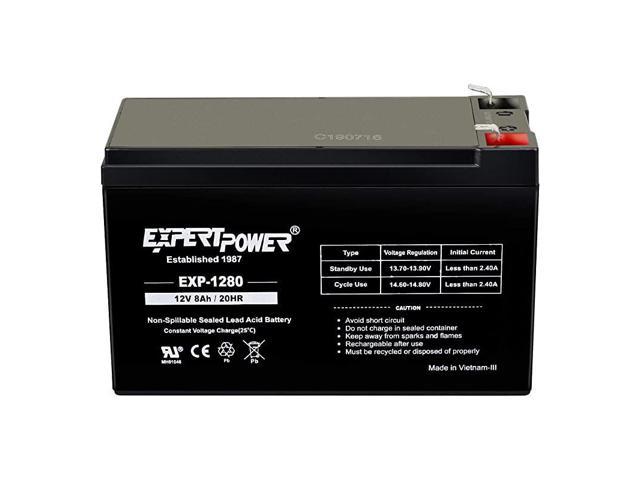 Battery Replacement for APC Back-UPS ES 550VA Back-UPS Pro 1300/1500 Liftmaster CSL-24VDC Slider Gate Opene F2 Terminals- 2 Pack SLA ExpertPower 12V 8AH Sealed Lead Acid 
