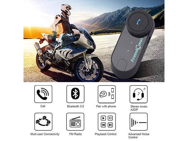 Freedconn FDCVB 3 Riders Intercom Motorcycle Bluetooth Headset Helmet FM Radio 