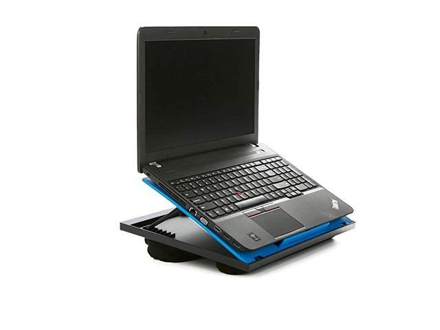 LTADJUSTBLU Adjustable 8 Position Top Desk with Cushions Monitor Laptop Lap Holder Blue 1112 D x 14 75 W x 3 H