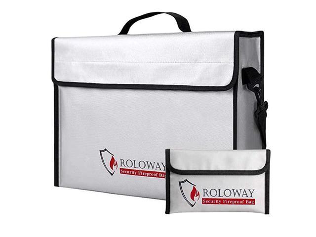 Fireproof Document/Money Bag Silicone Coated Waterproof Large 15" x 12" X 3.5" Fireproof Document/Money Bag Silicone Coated Waterproof Large 15" x 12" X 3.5"