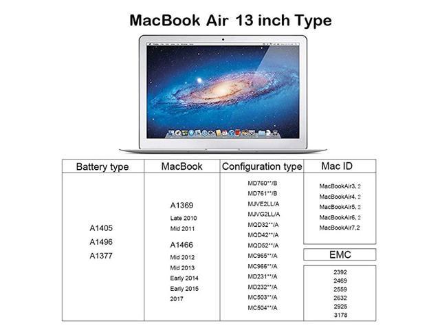 Battery For Macbook Air 13 Inch A1369late 10 Mid 11 A1466mid 12 Mid 13 Early 14 Early 1517 70mah Battery A1496 A1377 A Months Warranty Newegg Com