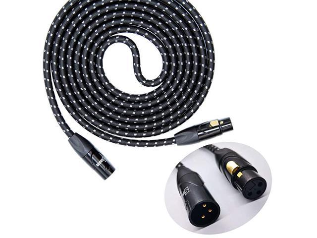 10Ft 10 Foot XLR 3-Pin Male to Female Microphone Audio Mic Balanced Cord Cable 