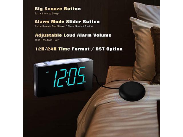Vibrating Loud Alarm Clock With Bed, Alarm Clock Pillow Shaker