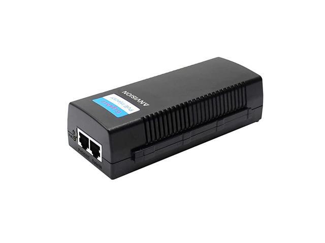 48V 08A Gigabit PoE Power Adapter Supply Injector with AC Cord IEEE 8023afat Compliant for IP Voip Phones Cameras AP and More