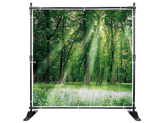 8' Telescopic Banner Stand  Backdrop Wall Exhibitor Trade Show Display Pop up 