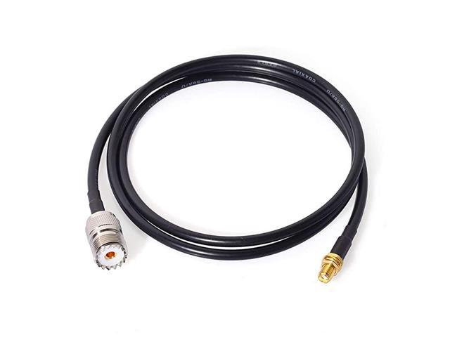 UHF Female SO-239 to SMA Female Antenna RG-58 Patch Cable for Portable Radios 