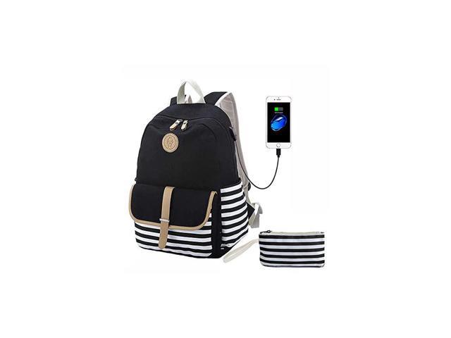 striped bookbag