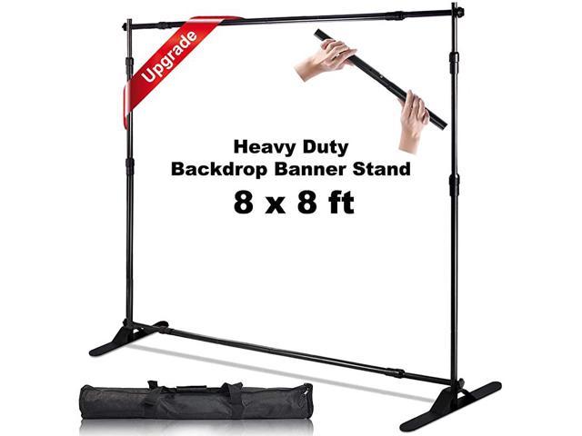 Banner Stand Heavy-Duty Step and Repeat Backdrop Telescopic 8'X 8' Adjustable 