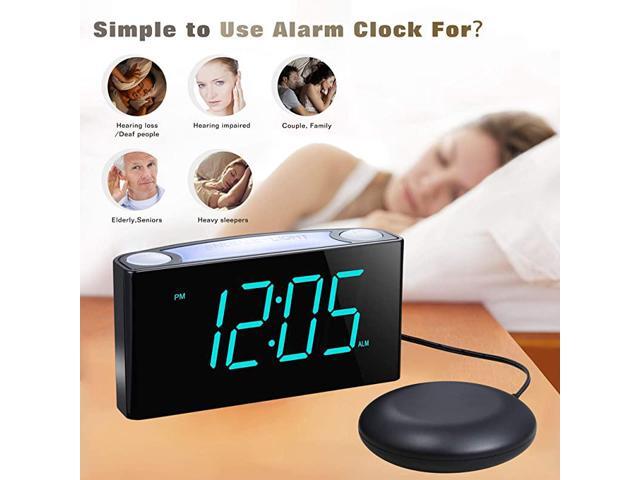 Alarm Clock For Deaf Portable Vibrating Alarm Bed Shaker Heavy Sleepers Seniors 