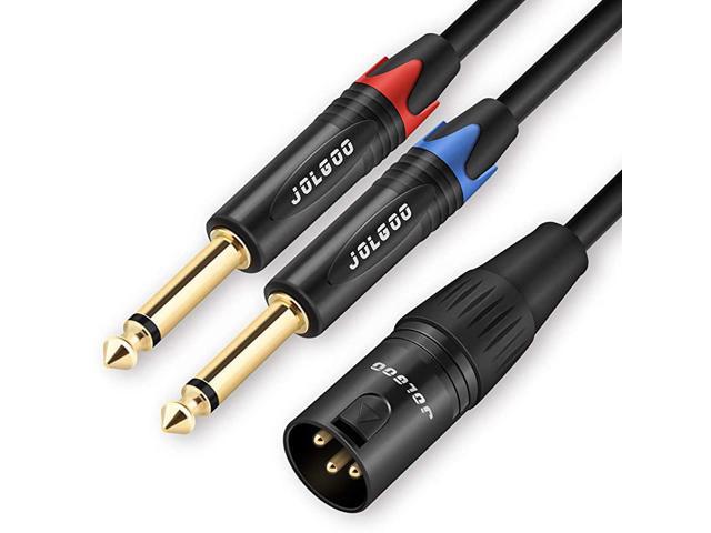 XLR Female to Dual XLR Male Y Splitter Microphone Cable XLR Splitter Cable 5 Feet JOLGOO Female to 2 Male XLR Y Cable 