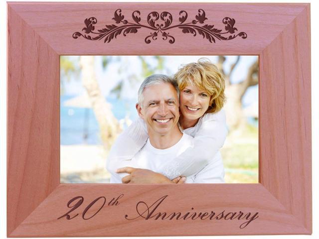 Custiftsnow 20th Anniversary 4x6 Inch Wood Picture Frame Custiftsnow 20th Anniversary 4x6 Inch Wood Picture Frame Great For Friends Pas And