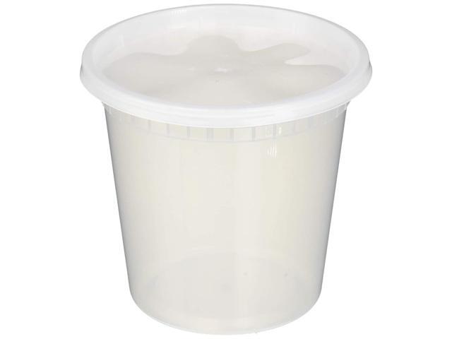 Edi D24025 Microwaveable Deli Leak Proof Lids Food Storage Container 25 Packs 24 Oz Newegg Com