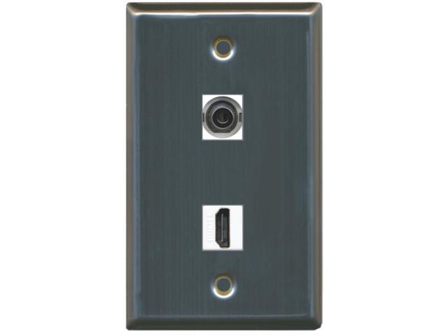Riteav 1 3 5mm Audio Headphone Jack And Hdmi Port Wall Plate Stainless Steel Bracket Included Newegg Com - Headphone Jack Wall Plate Riteav 1 3 5mm Audio Headphone Jack And Hdmi Port Wall Plate Stainless Steel Bracket Included Newegg Com - Headphone Jack Wall Plate
