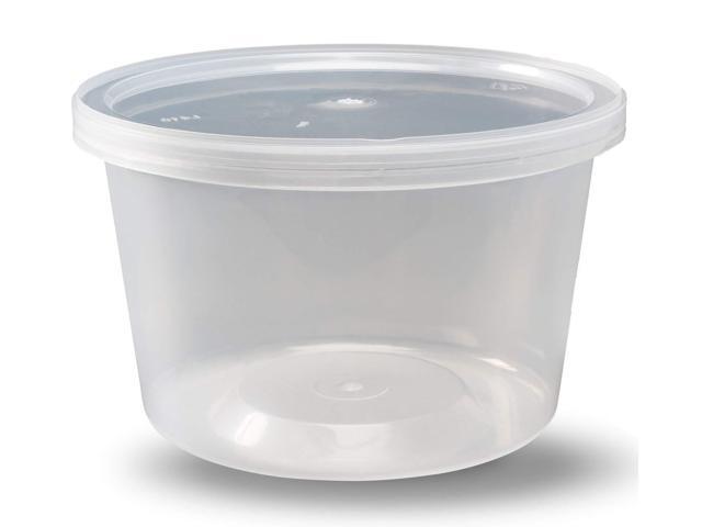 Deli Containers With Lids 16 Oz Leakproof Pack Of 40 Plastic Microwaveable Clear Food Storage Container Bpa Free Premium Quality By Durahome