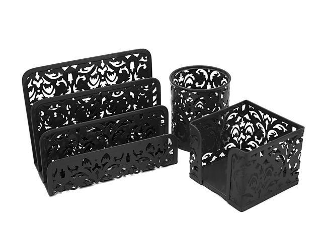 Easypag Metal 3 In 1 Desk Organizer Set Letter Sorter Pen Easypag Metal 3 In 1 Desk Organizer Set
