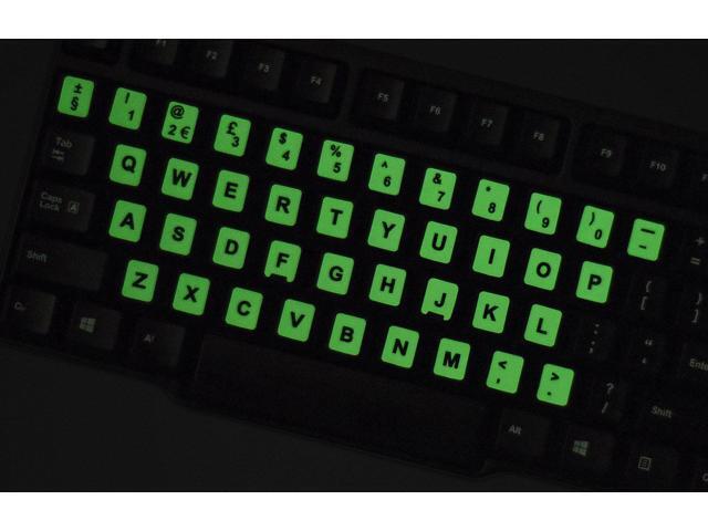 Keyboard Letters 2PCS Pack Universal English Keyboard Stickers Glow in The Dark
