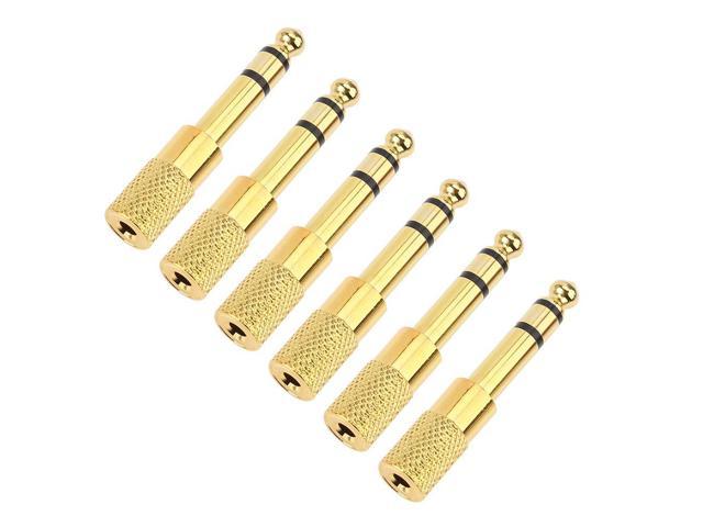 3.5 mm to 1/4 inch Adapter, Jack Plug Audio Converter Headphone Adapter Headphone Adapter Jack 3.5mm 1/8 inch 1/4 inch Socket to 6.35mm Gold Plated 3 Pack 