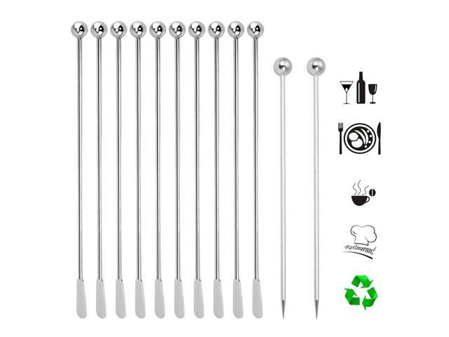 Stainless Steel Coffee Beverage Stirrers Stir Cocktail Drink Swizzle Stick Long