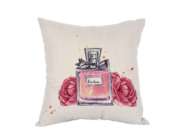 Moslion Perfume Pillow Home Decor With Bowknot Roses Throw Covers Cotton Linen Cushion Cover Square Cases For Women S Mens Moslion Perfume Pillow Home Decor With Bowknot Roses Throw Covers Cotton Linen Cushion Cover Square Cases For Women S Mens