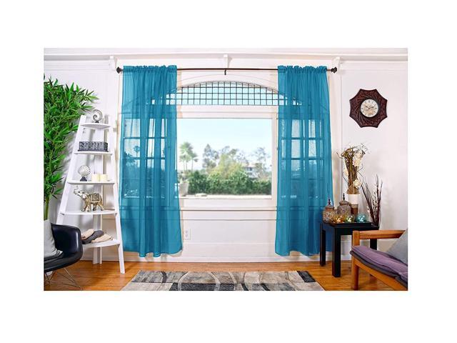 All American Collection Doli Sheer Curtains Two 108 X 84 Panels