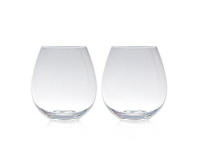 Big Betty Clear Stemless Xl Premium Jumbo Wine Glass Set