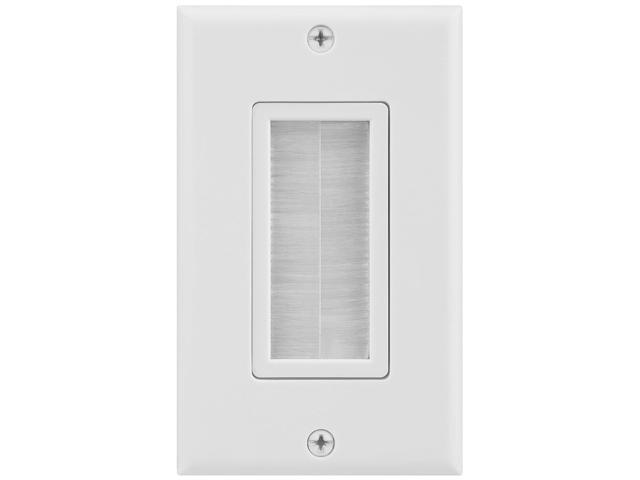 Fosmon 1 Gang Wall Plate Brush Style Opening Passthrough Low