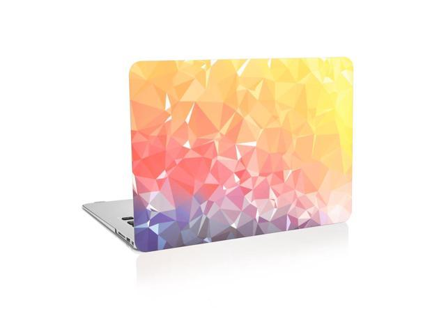 A1425 and A1502 Unik Case Gradient Ombre Triangular Galore Graphic Ultra Slim Light Weight Matte Rubberized Hard Case Cover for Macbook Pro 13 13-inch with Retina Display Model
