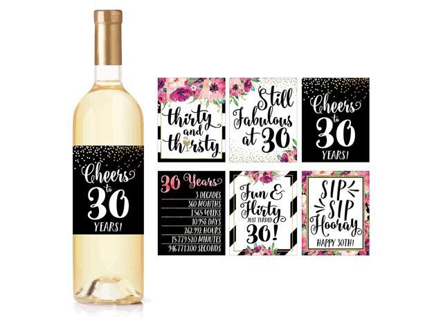 6 30th Birthday Wine Bottle Labels Or Stickers Present Dirty