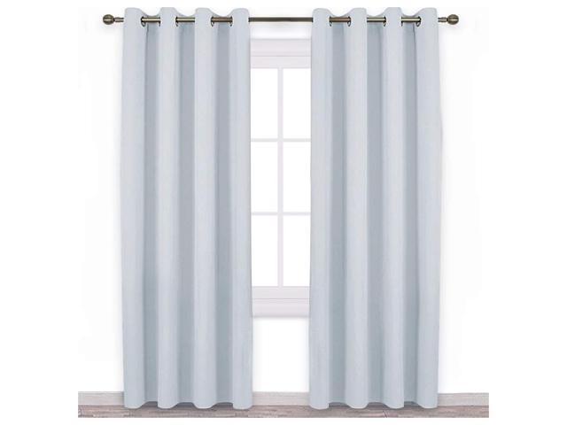 white room darkening curtains with grommets