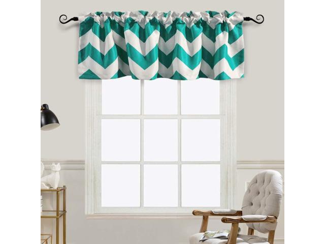 Melodieux Chevron Room Darkening Rod Pocket Curtain Valance