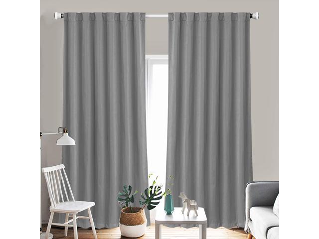 Blackout Curtains Room Darkening Thermal Insulated Rod Pocket Window Ds For Bedroom Living 2panels 52 X 95 Inch Grey