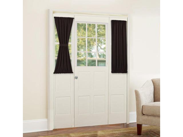 Pony Blackout Door Curtains Short Panel Side Light Block Ds Functional Thermal Insulated For Front Doors Privacy Protect Energy Saving 25