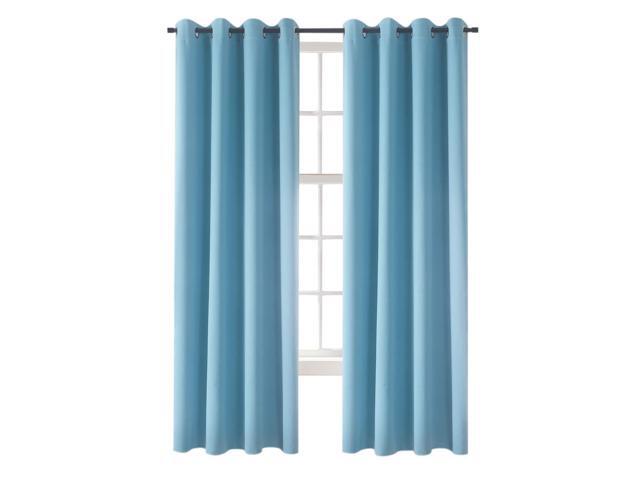 Aquazolax Blue Blackout Draperies Curtains All Season Thermal