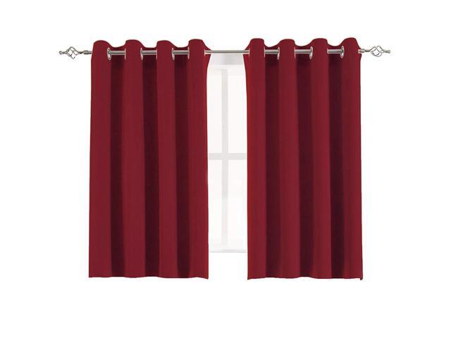 Aquazolax Burgundy Blackout Draperies Curtains Elegant Solid