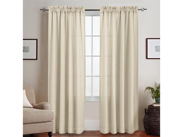 Semi Sheer Curtains For Living Room 95 Inches Length Curtain