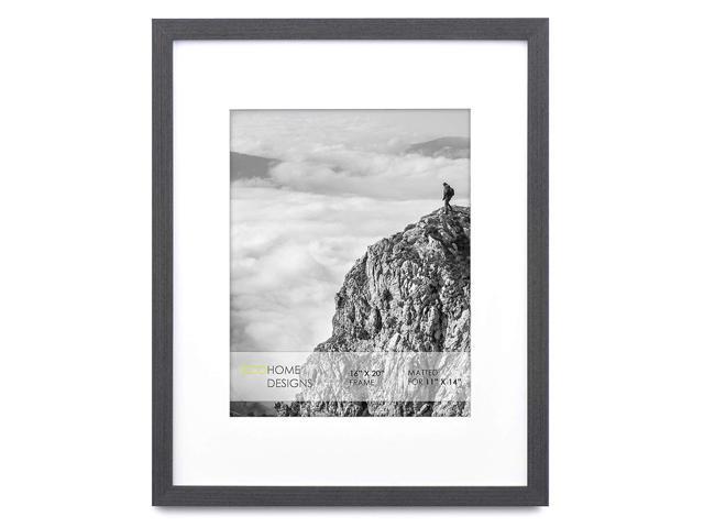 16x20 Frame Rustic Black Frames by EcoHome Matted to 11x14 Picture