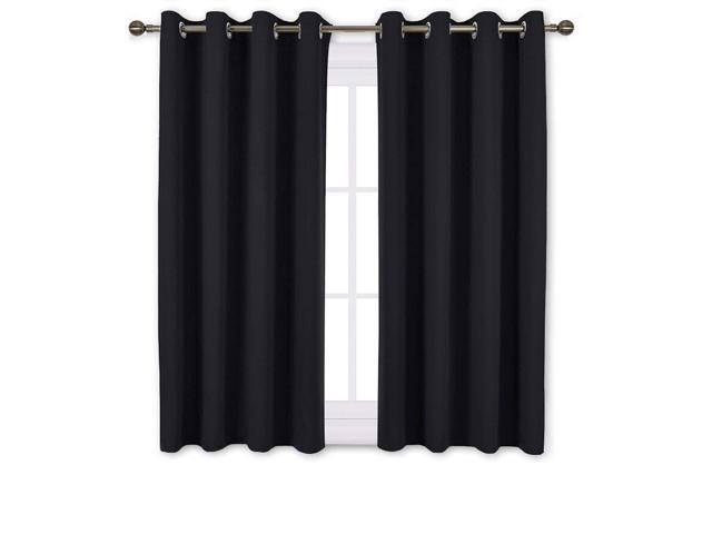 Nicetown Window Curtains Blackout Drapes Black Energy Saving