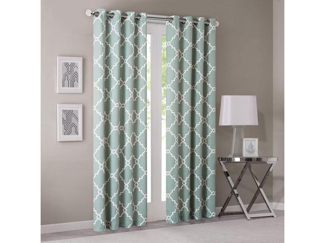 Madison Park Saratoga Room Darkening Curtain Fretwork Print 1 Window Madison Park Saratoga Room Darkening Curtain Fretwork Print 1 Window Panel With Grommet Top Blackout
