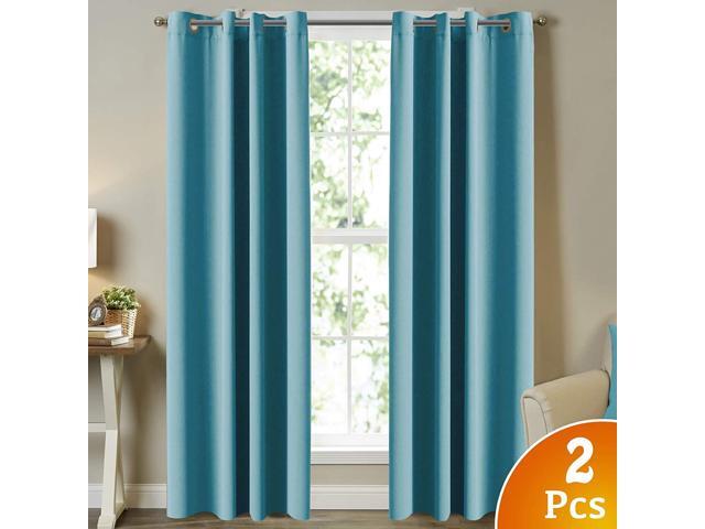 Turquoize Blue Blackout Curtains 84 Inch Length Blackout Drapes