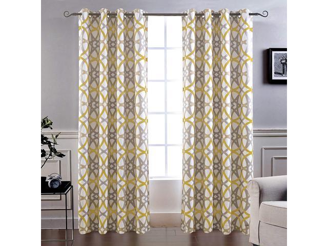 Driftaway Alexander Spiral Geo Trellis Pattern Window Curtain