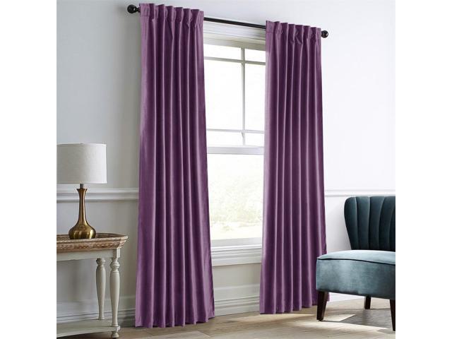 Dreaming Casa Darkening Purple Velvet Curtains For Living