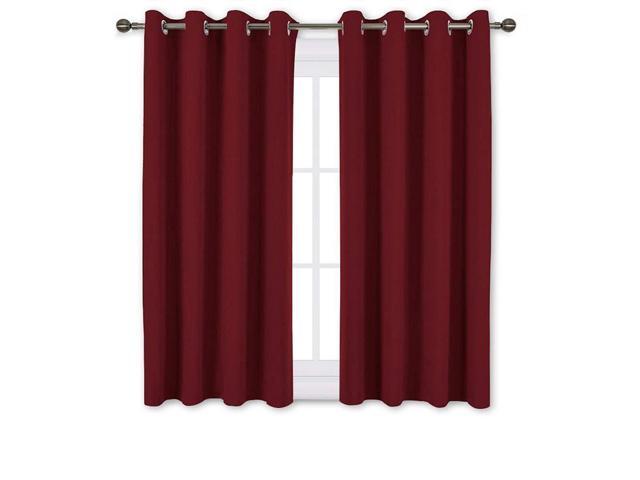 Nicetown Burgundy Red Blackout Curtains Grommet Thermal