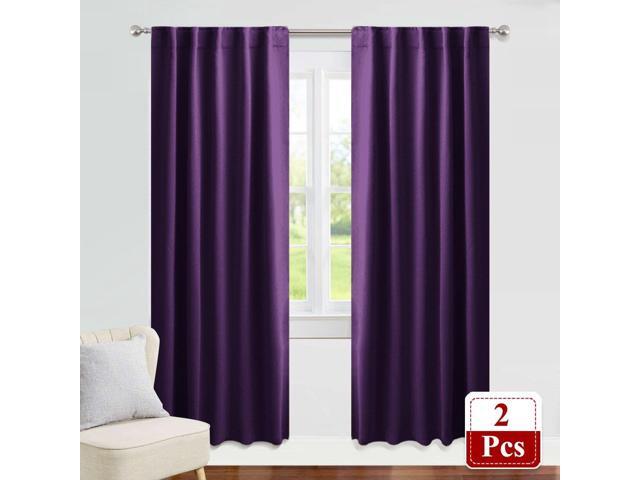 Pony Blackout Curtains 84 Long 42 W X L Royal Purple Window Covering Super Soft Fabric Thermal Insulated Slot Top Light