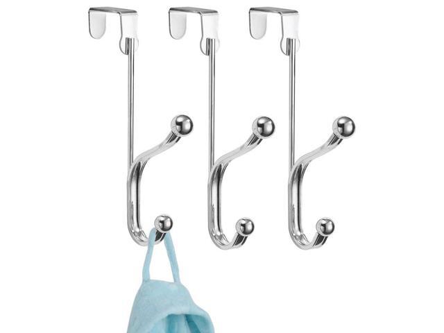 Mdesign Decorative Over Door Double Hook Steel Storage Organizer