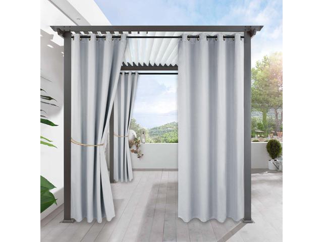 Ryb Home 108 Inch Extra Long Pergola Curtain Sunlight Block Out