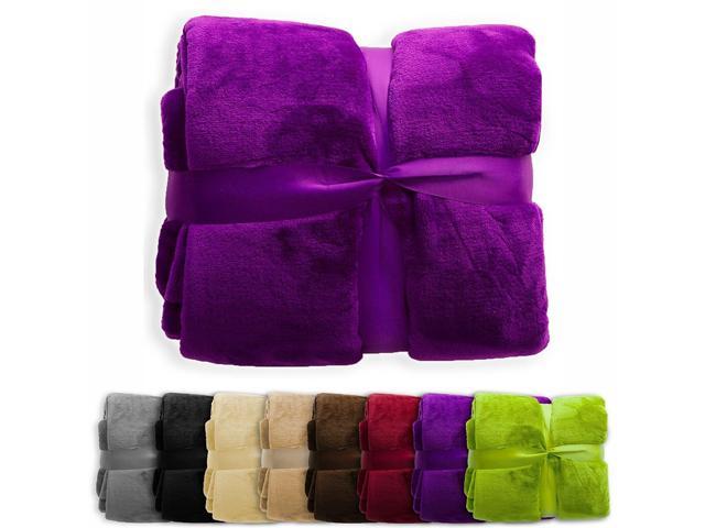 purple fleece throw blanket