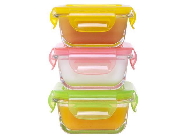 Ailtec 3 Pack Glass Baby Food Storage Containers 5 08 Oz